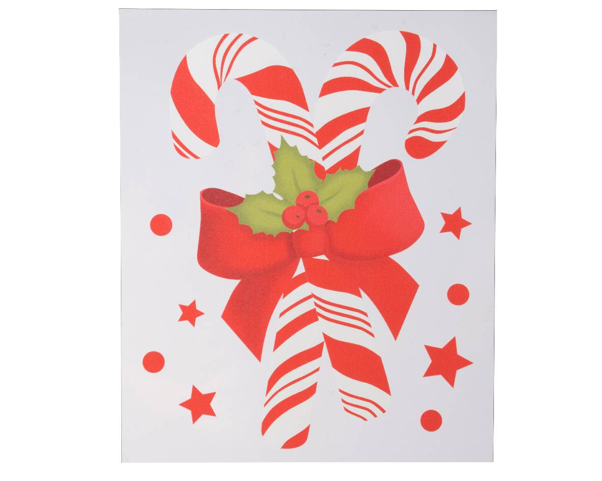 Autocollant pvc L0.10-W28.50-H34.50cm rouge/couleur(s)