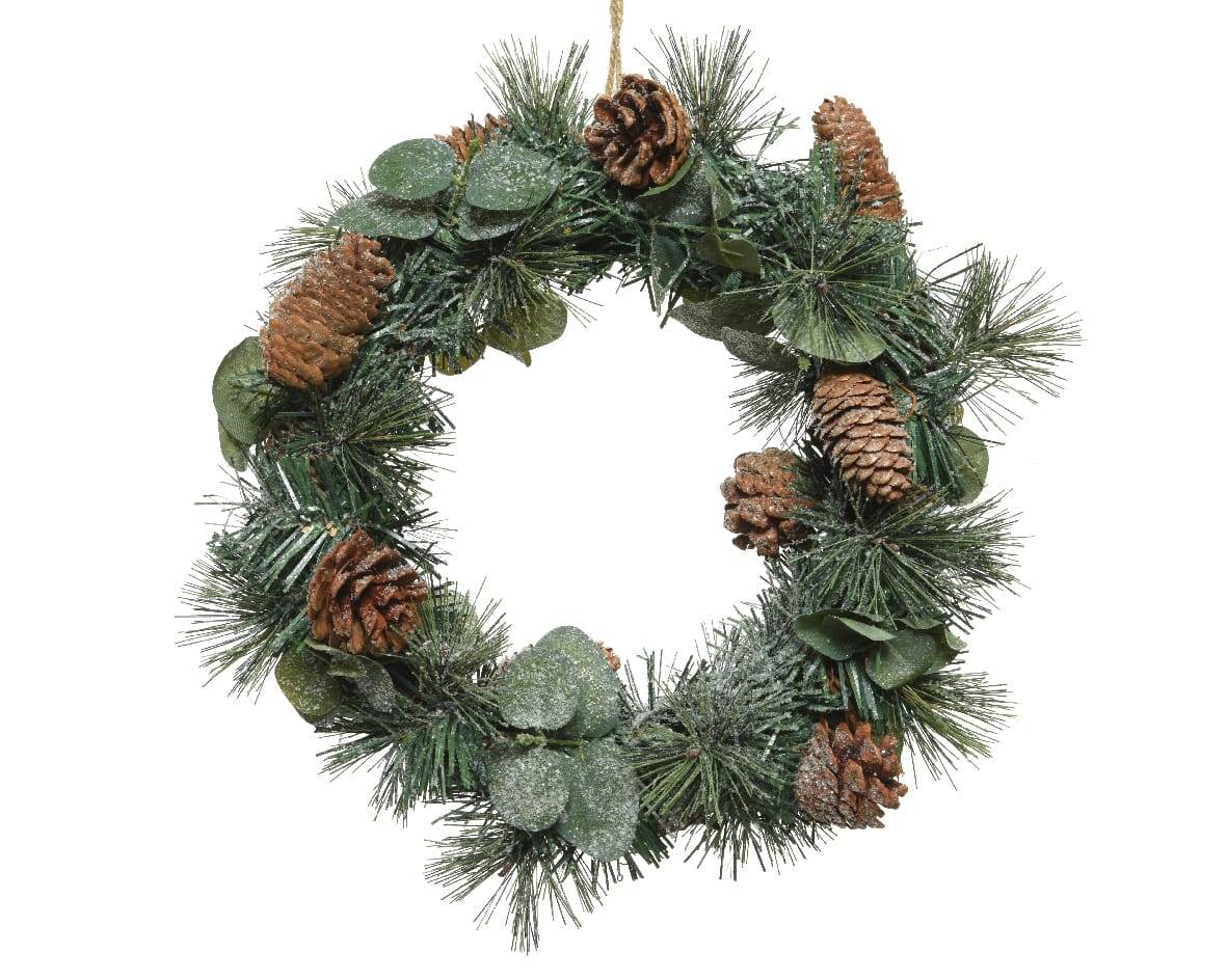 Couronne givre diamètre    30.00-H19.00cm vert