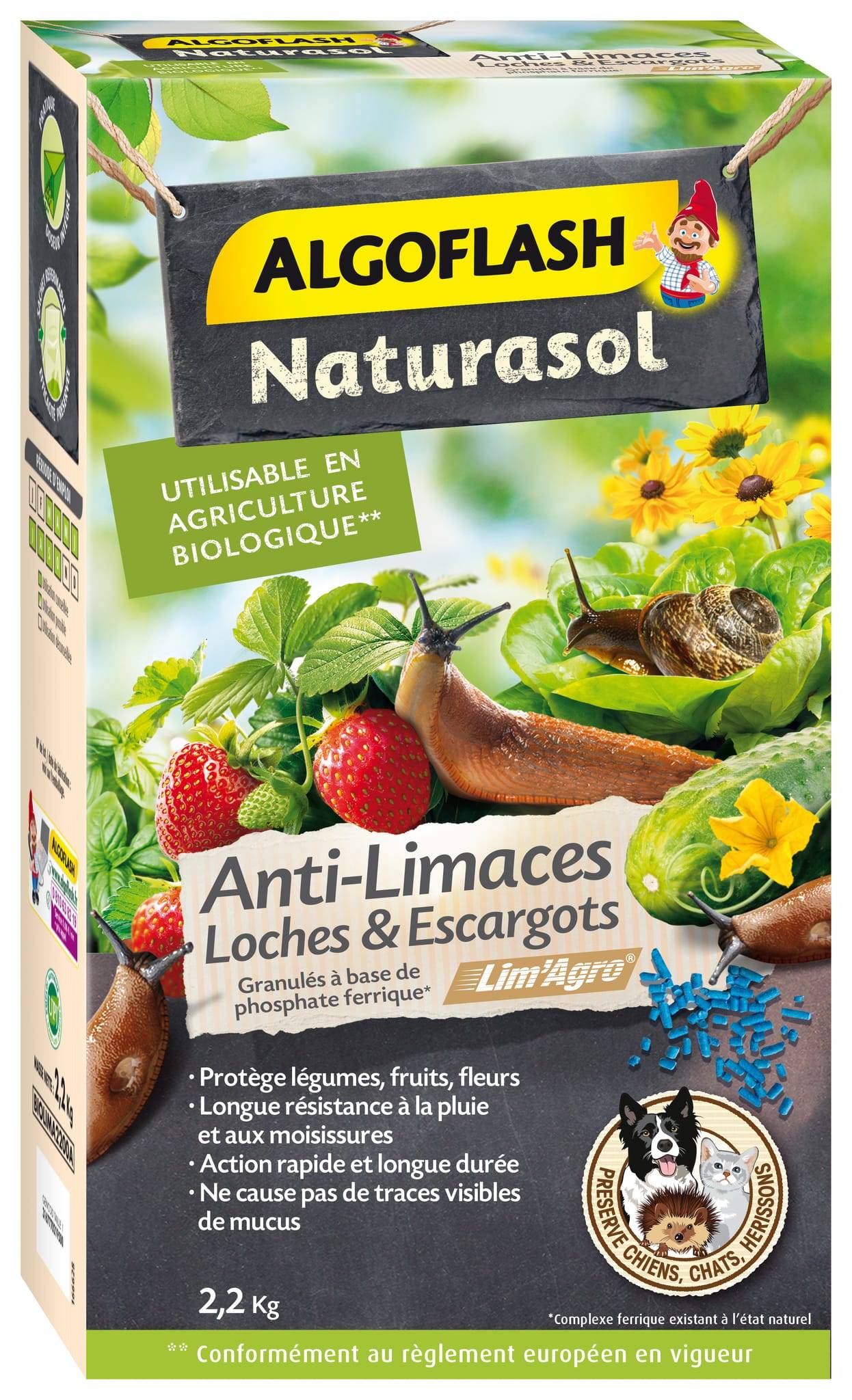 Algoflash Naturasol - Anti-Limaces, Loches et Escargots 2,2 kg - Algoflash Naturasol - Image 1