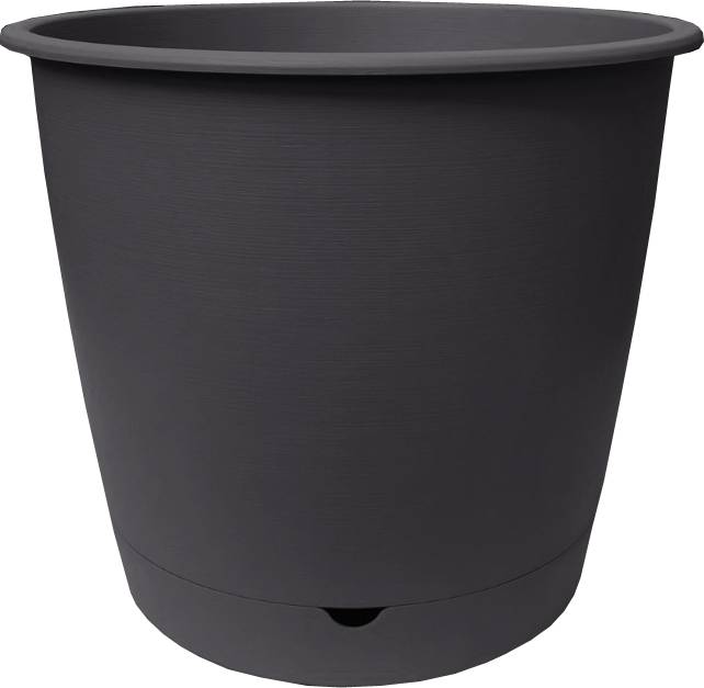 Ecloz - Pot à réserve d'eau L'Autonome Rond Anthracite ⌀50cm