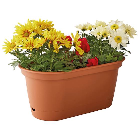 Ecloz - Jardinière à Réserve d'eau L'Autonome Terre Cuite 40 cm - ECLOZ - Image 1
