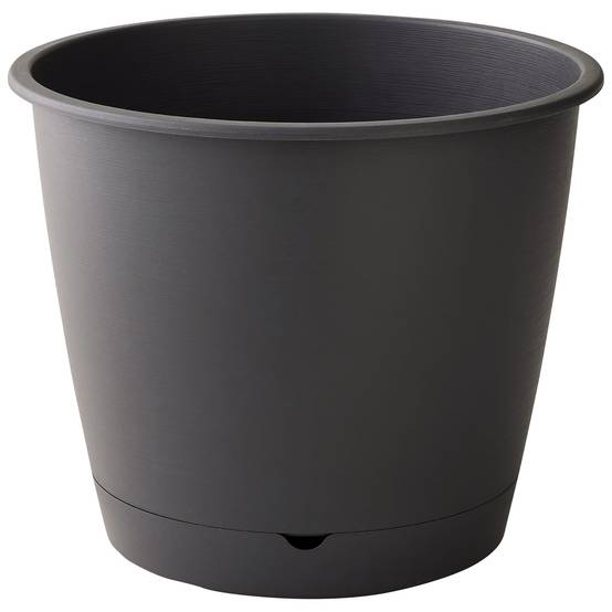 Ecloz - Ecloz - Pot à réserve d'eau L'Autonome Rond Anthracite ⌀30cm - Image 1