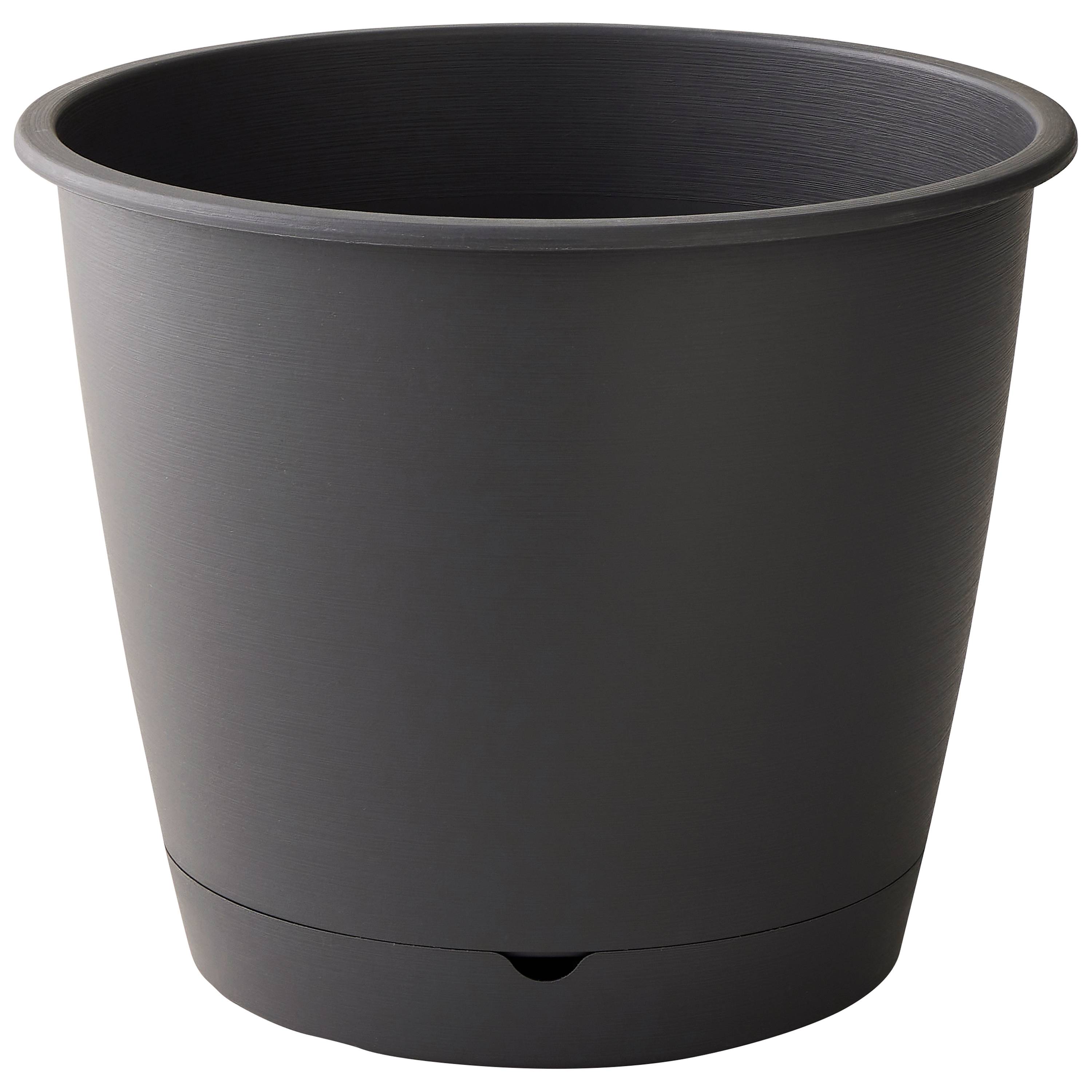 Ecloz - Ecloz - Pot à réserve d'eau L'Autonome Rond Anthracite ⌀30cm - Image 1