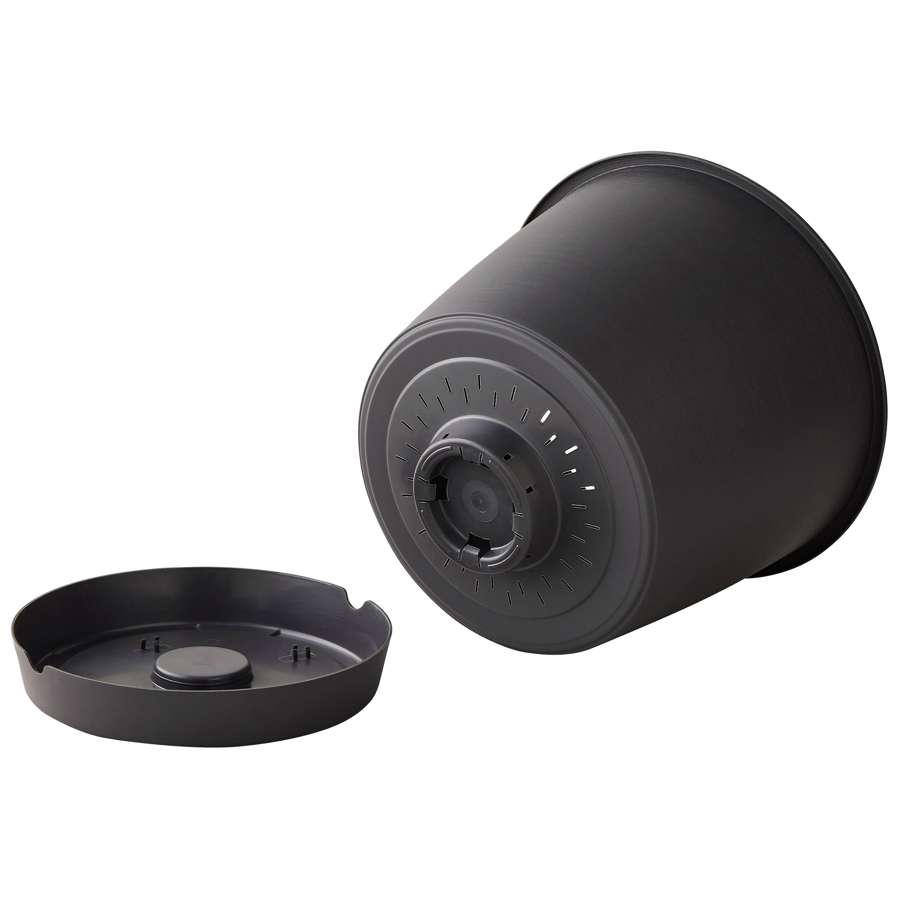 Ecloz - Ecloz - Pot à réserve d'eau L'Autonome Rond Anthracite ⌀30cm - Image 2