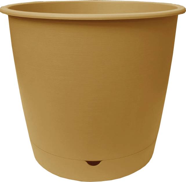 Ecloz - Pot à réserve d'eau L'Autonome Rond Havane ⌀ 35 cm - ECLOZ - Image 1