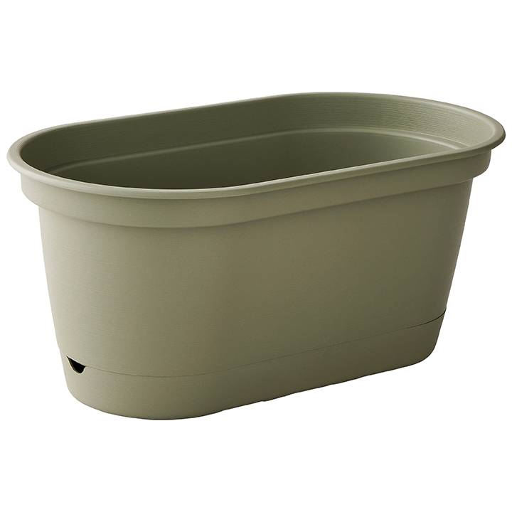 Ecloz - Jardinière à Réserve d'eau L'Autonome Kaki 50cm - Image 2