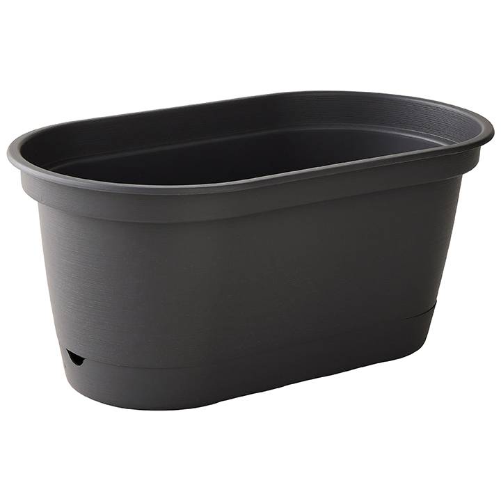 Ecloz - Ecloz - Jardinière à Réserve d'eau L'Autonome Anthracite 40cm