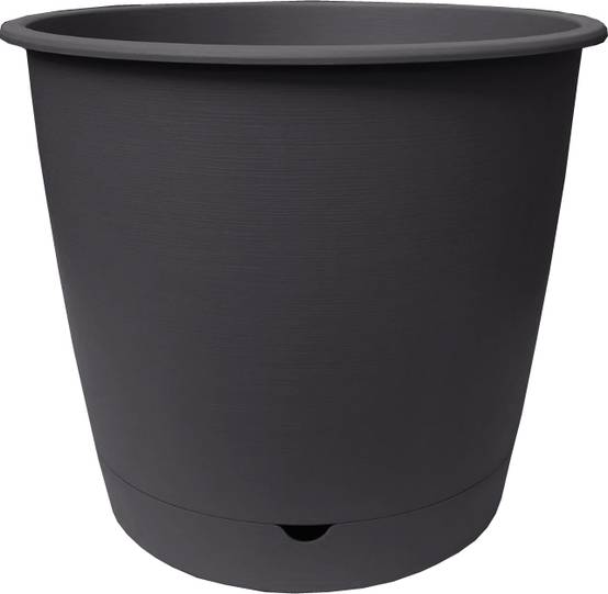 Ecloz - Pot à réserve d'eau L'Autonome Rond Anthracite ⌀40cm