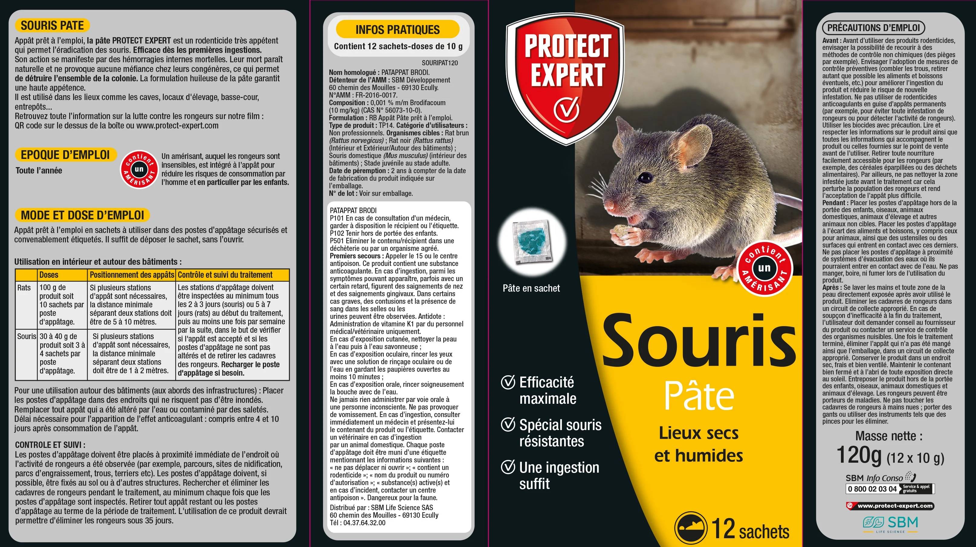 Protect Expert - Pâte antisouris rodenticide huileuse 120g - PROTECT EXPERT - Image 2