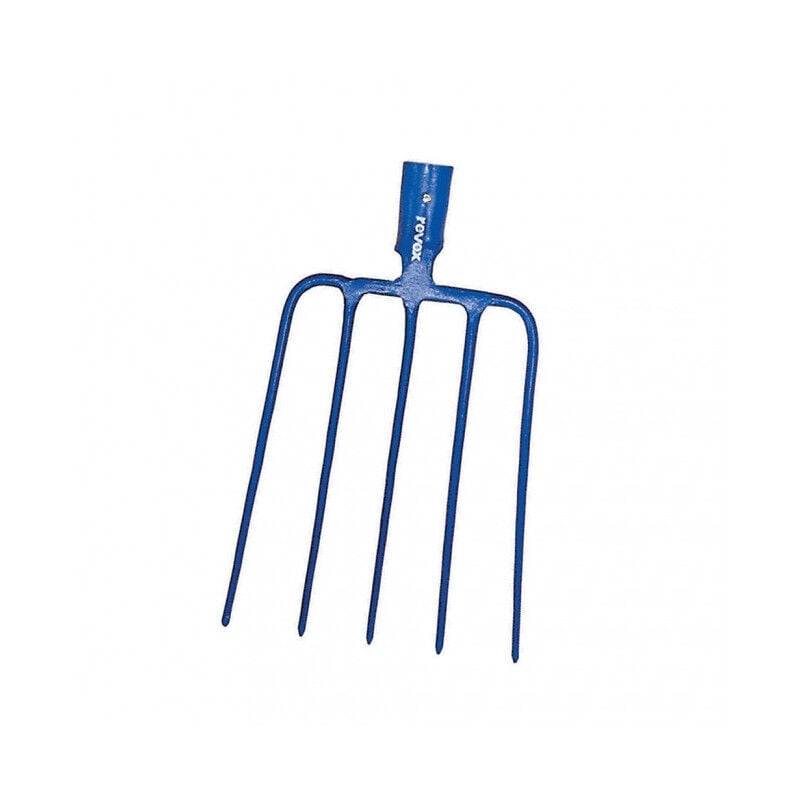 Fourche à fumier acier forgé blanc L.30 cm l.23 cm H.40 cm 5 dents - Revex