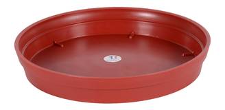 EDA - Soucoupe Ronde Toscane Rouge Rubis Ø.34,5 x H.4,8 cm