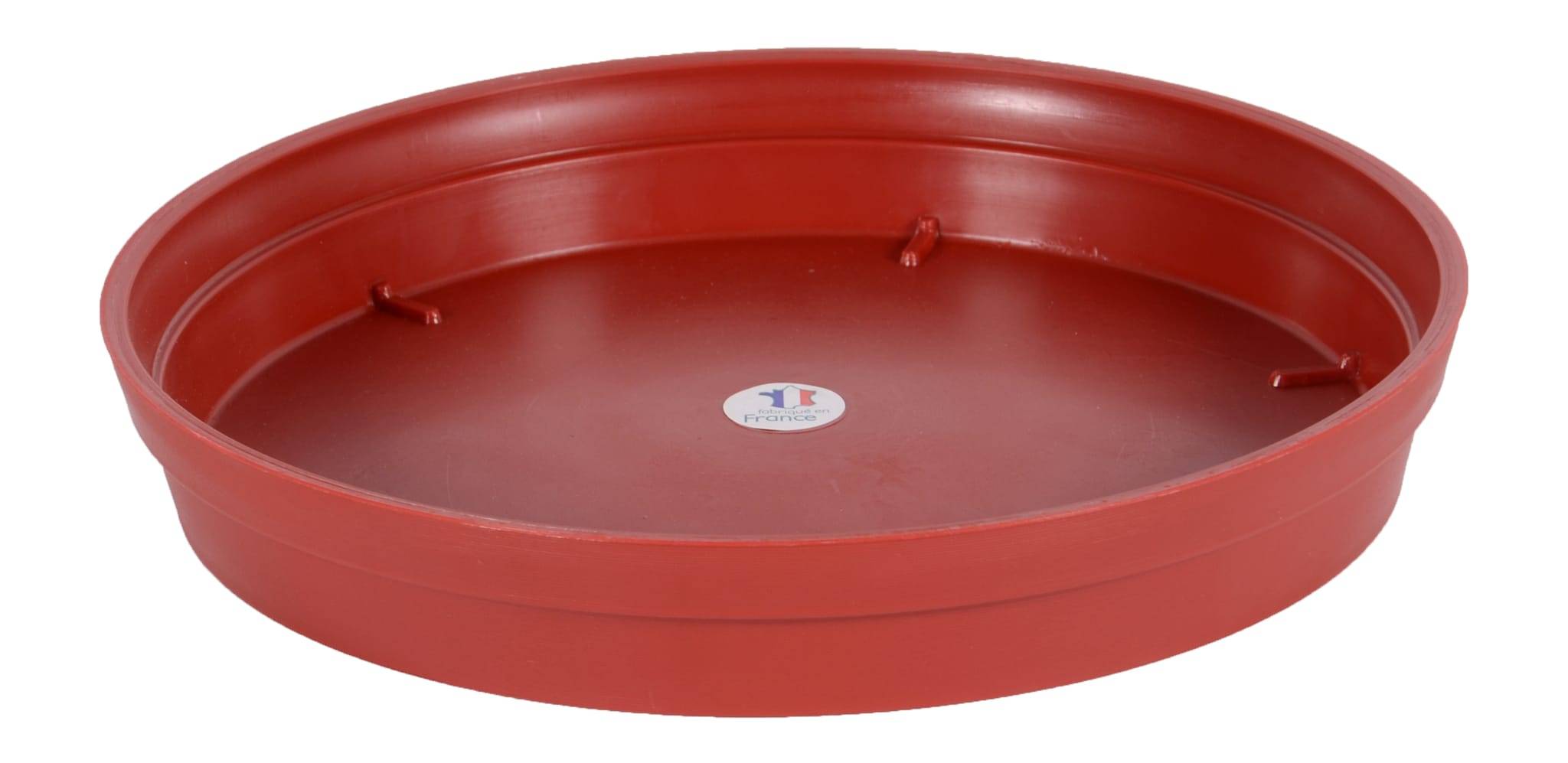 EDA - Soucoupe Ronde Toscane Rouge Rubis Ø.34,5 x H.4,8 cm