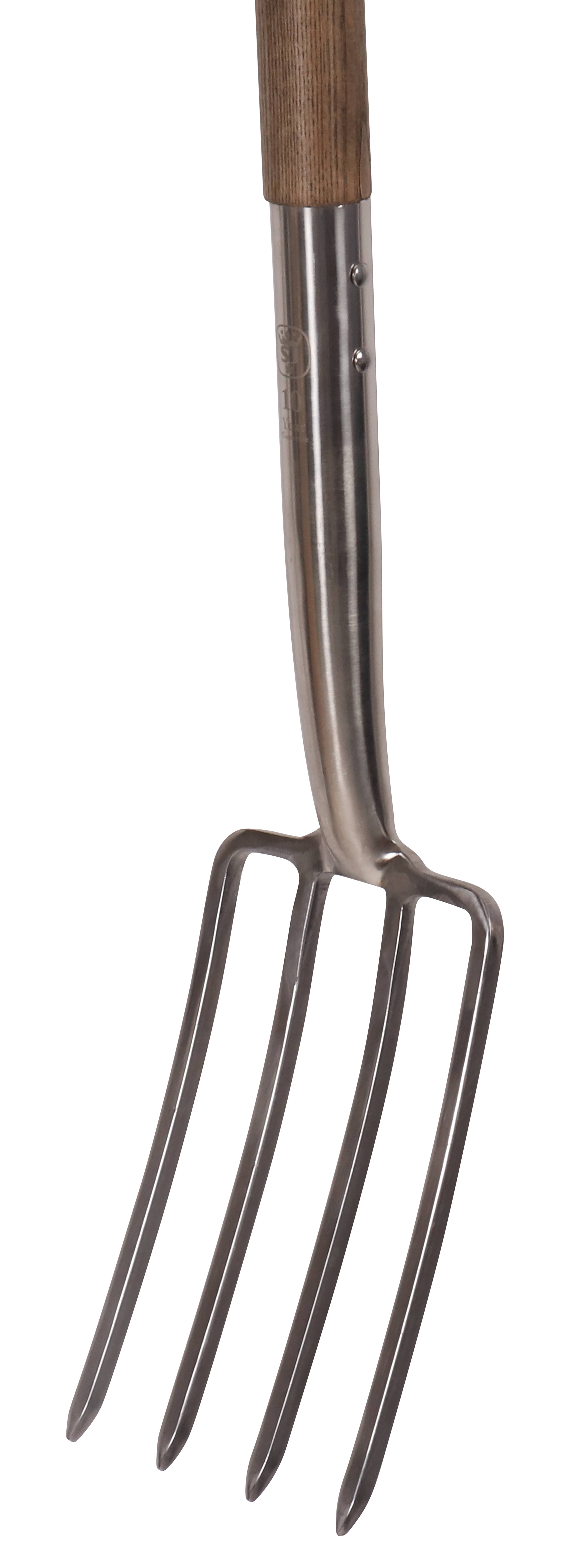 Fourche à bêcher Inox 4 dents Bois 104 cm - S&J - Image 2