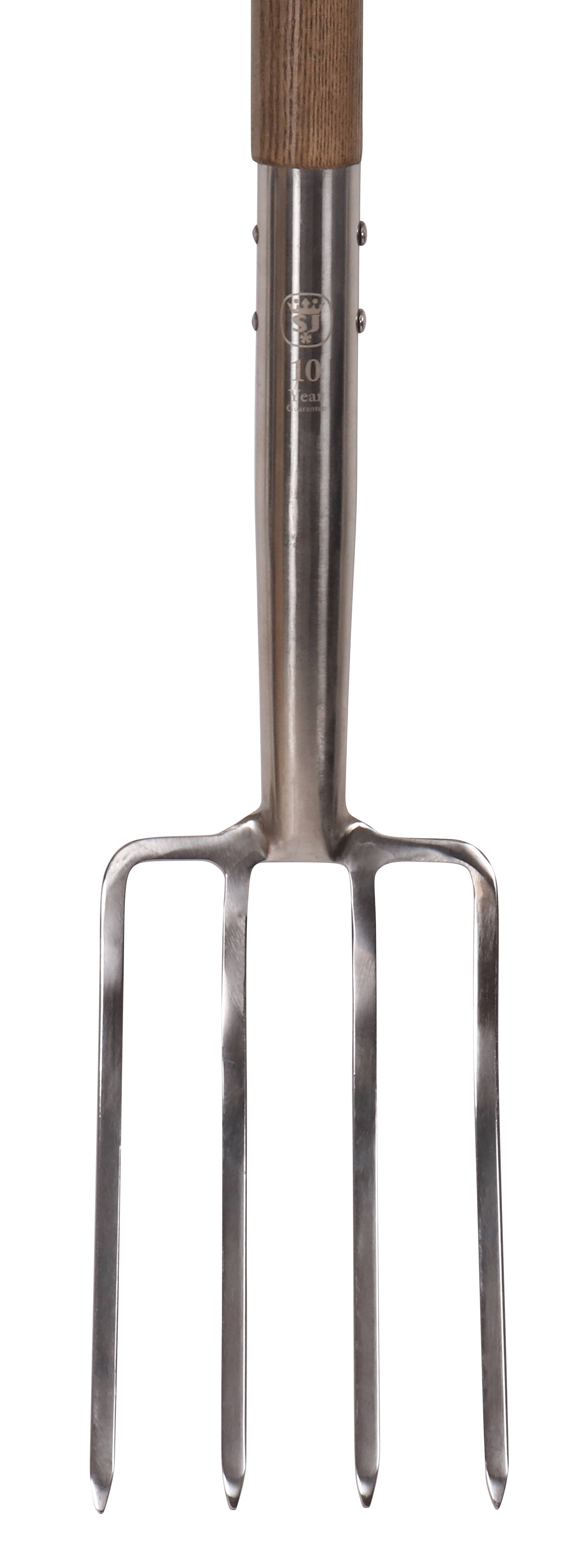Fourche à bêcher Inox 4 dents Bois 104 cm - S&J - Image 1