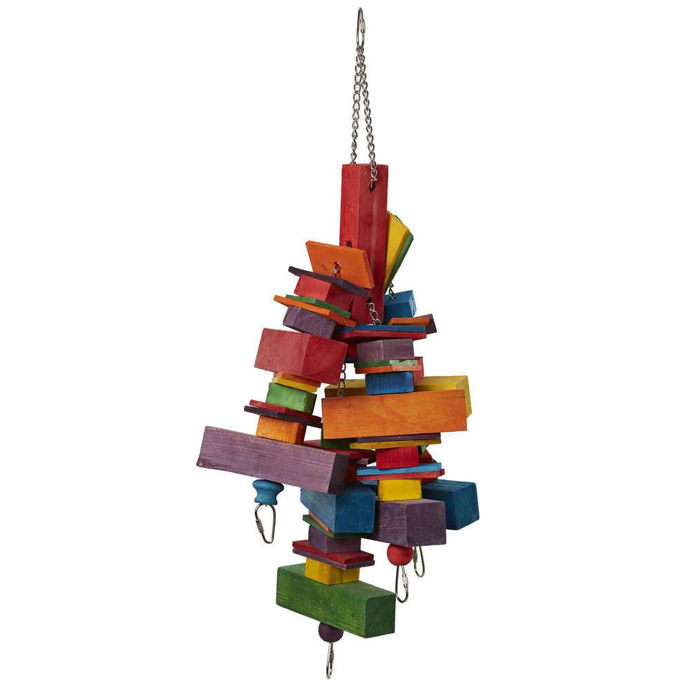 Jouet pour oiseaux blocs bois métal H 50 cm - UNITED BIRD - Image 2