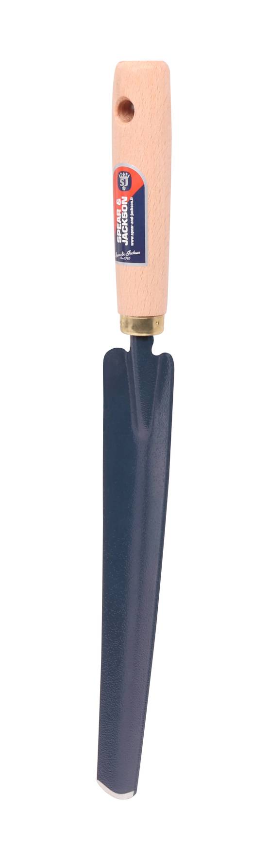 Couteau désherbeur acier bleu manche bois 38 cm - S&J - Image 4