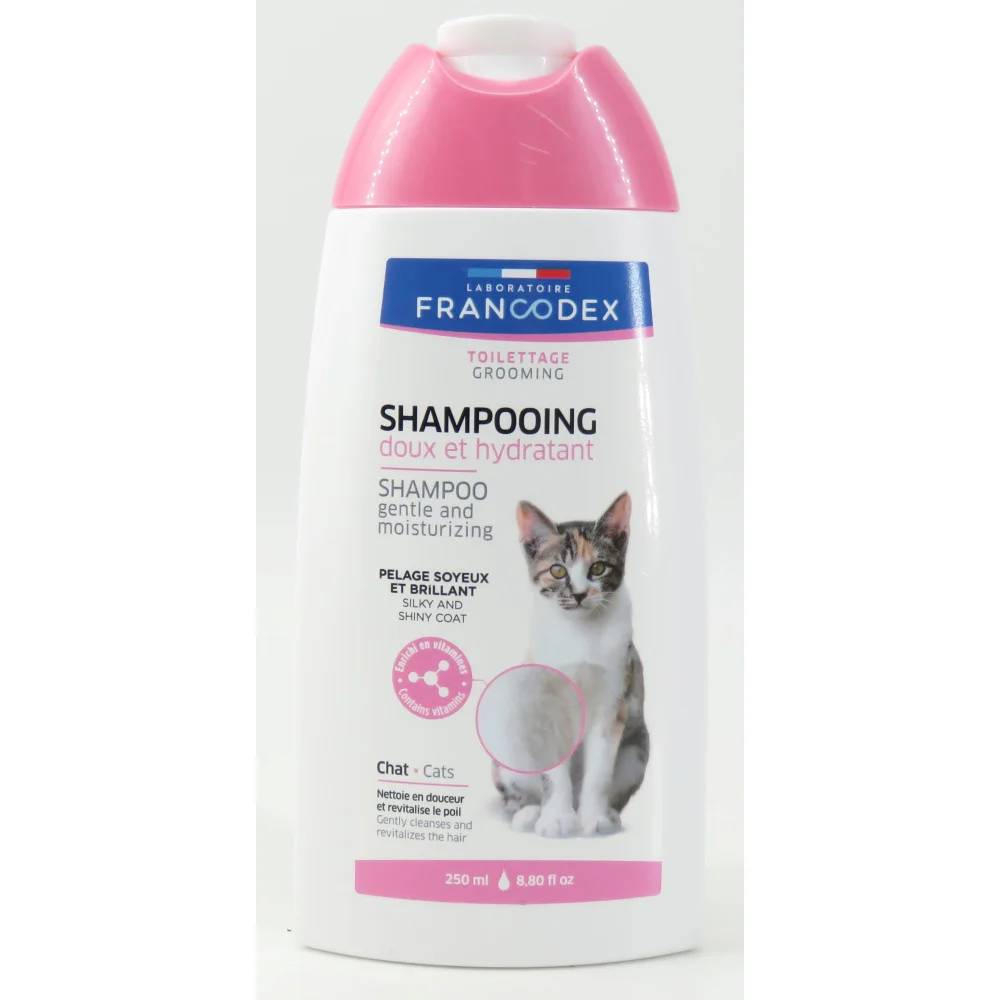 Shampoing Doux et Hydratant Pour Chats 250 ml - FRANCODEX - Image 3