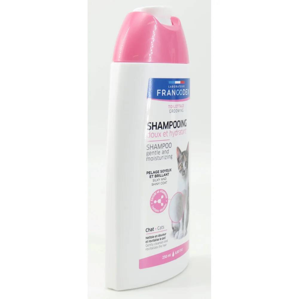 Shampoing Doux et Hydratant Pour Chats 250 ml - FRANCODEX - Image 4