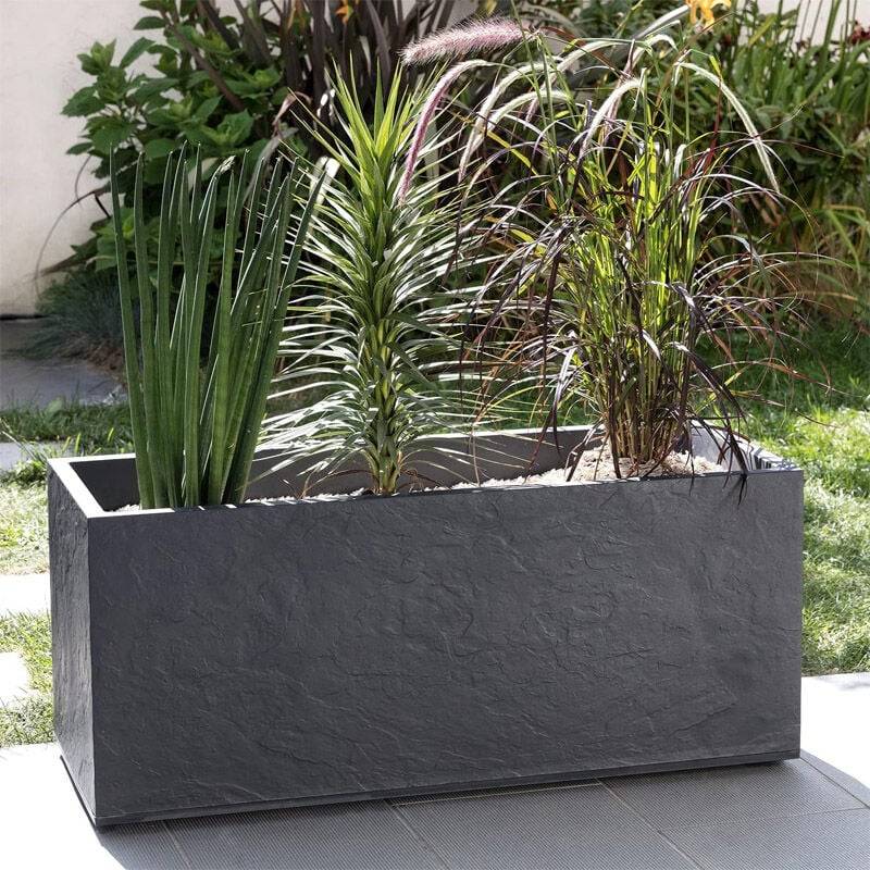 Jardinière Volcania Polypropylène Anthracite 99,5 x 39,5 x 43,5 cm 98 L - EDA - Image 9