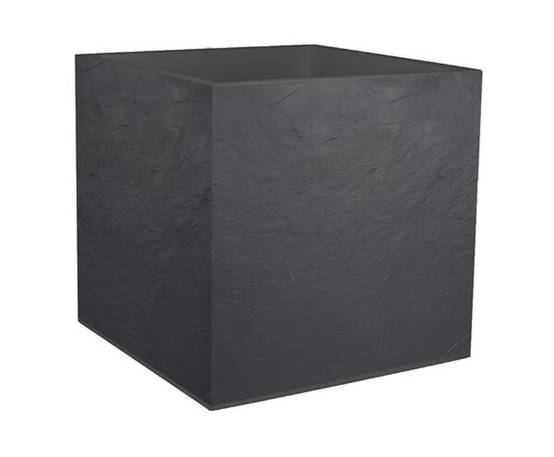 Jardinière carrée polypropylène anthracite - EDA