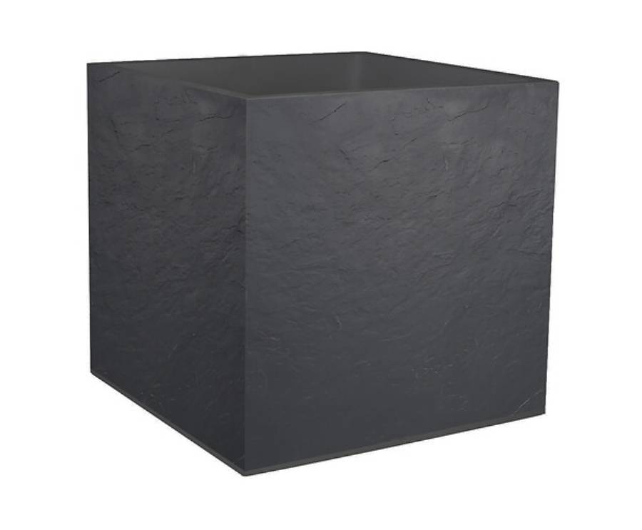 Jardinière carrée polypropylène anthracite - EDA
