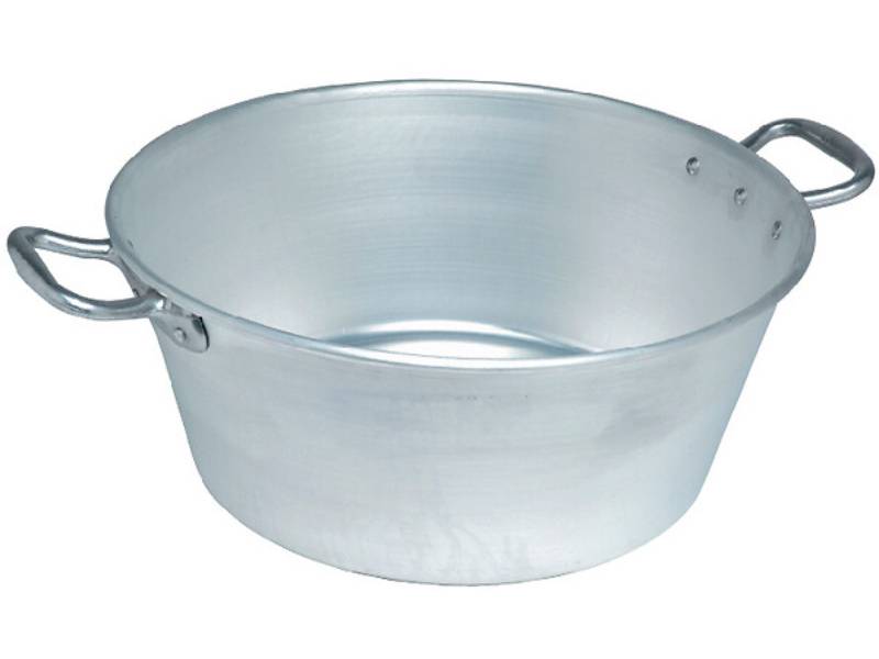Sans Marque - Bassine à gras lourde aluminium Ø 45 cm 21 L ép. 2 mm – BREZ