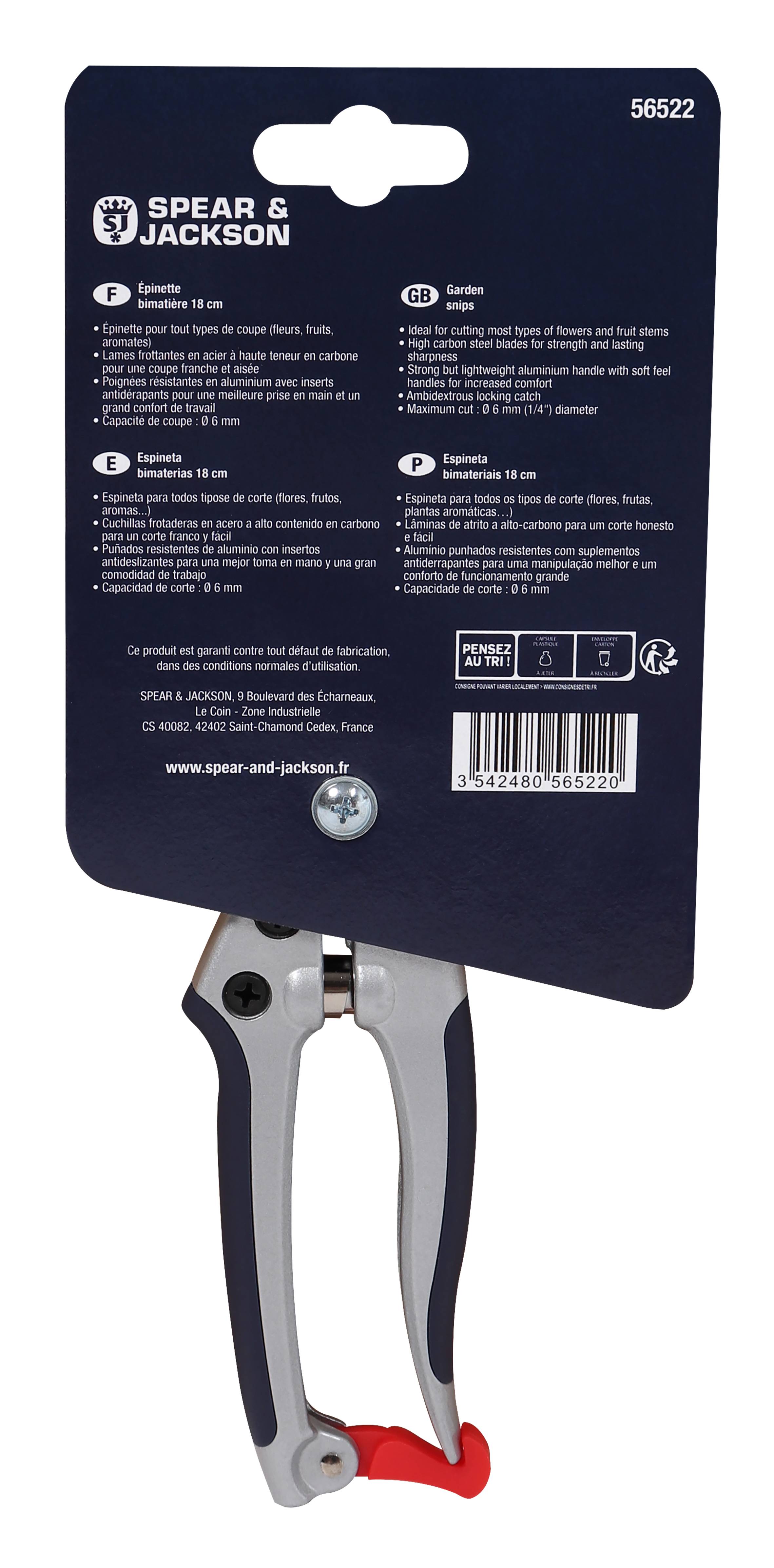 Épinette Sécateur Acier Aluminium Soft Touch 18 cm – S&J - Image 6