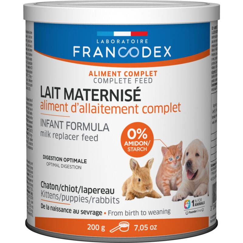 Lait maternisé chaton chiot lapereau 200 g FRANCODEX - Image 1