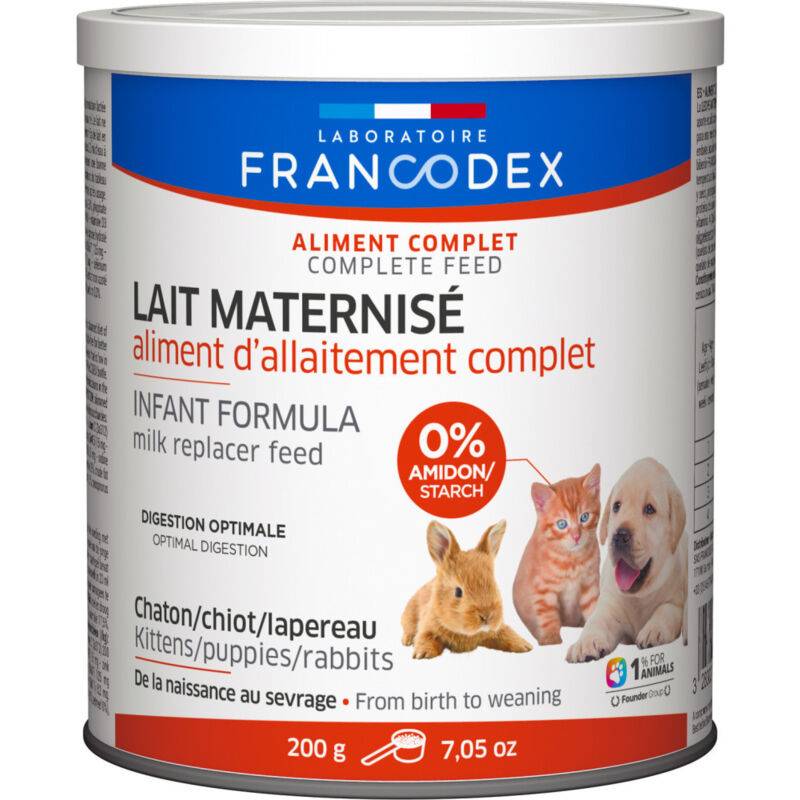 Lait maternisé chaton chiot lapereau 200 g FRANCODEX - Image 2
