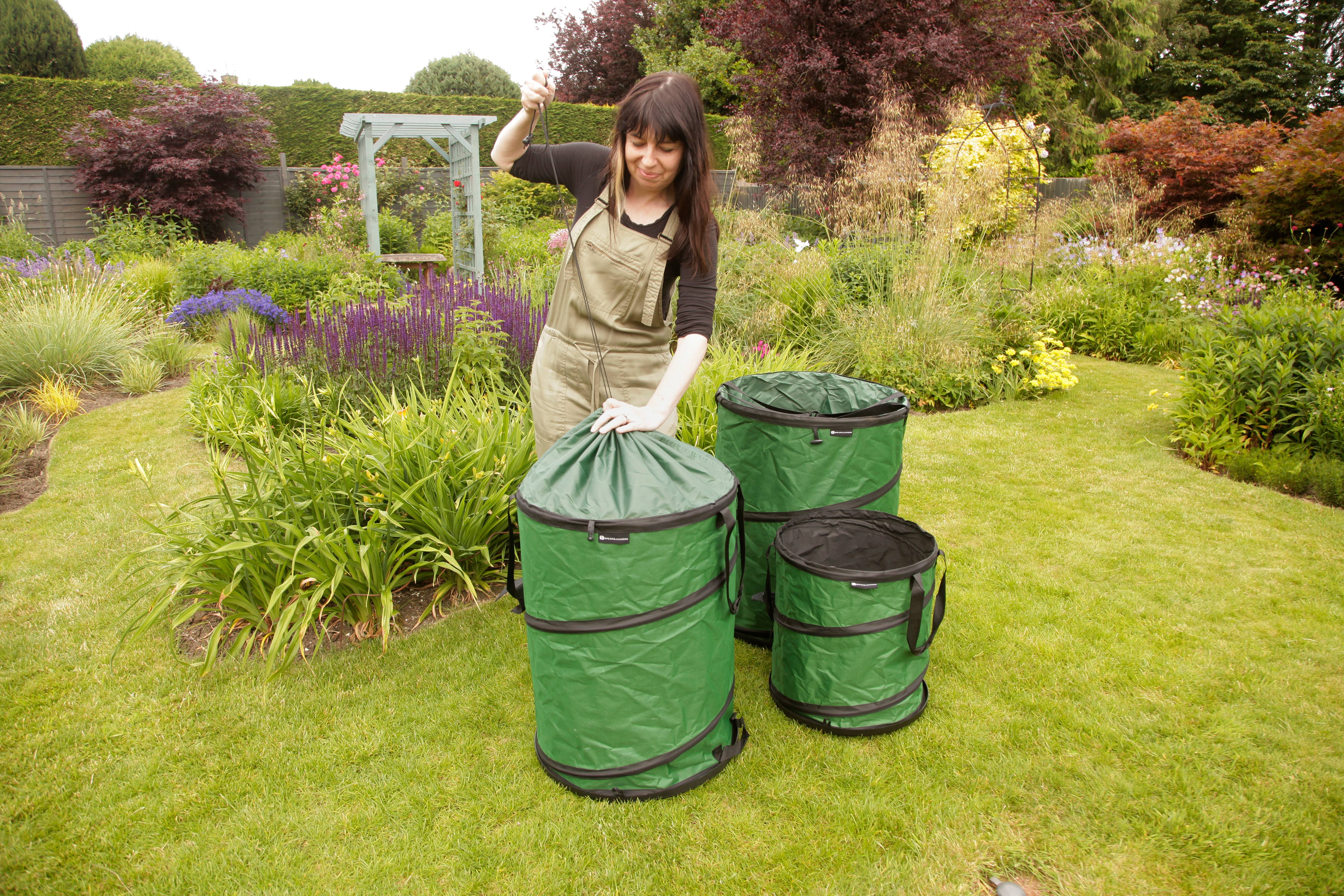 Sac de jardin pop up plastique vert 56 L - SPEAR & JACKSON - Image 2