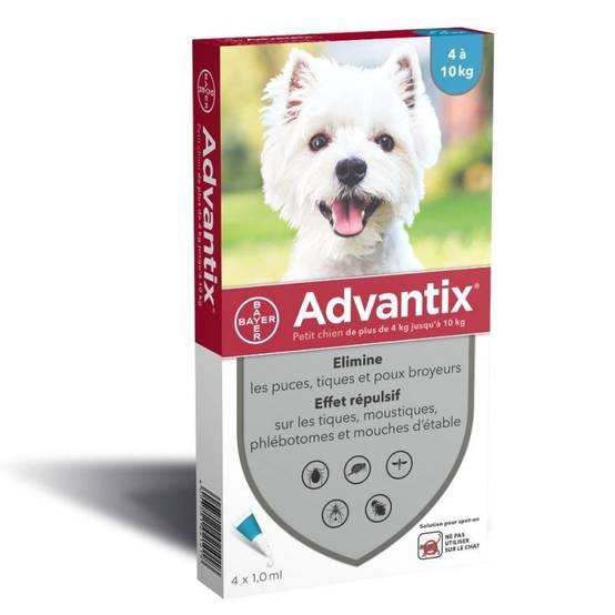 Advantix - Traitement antiparasitaire petit chien 4 pipettes - Image 1