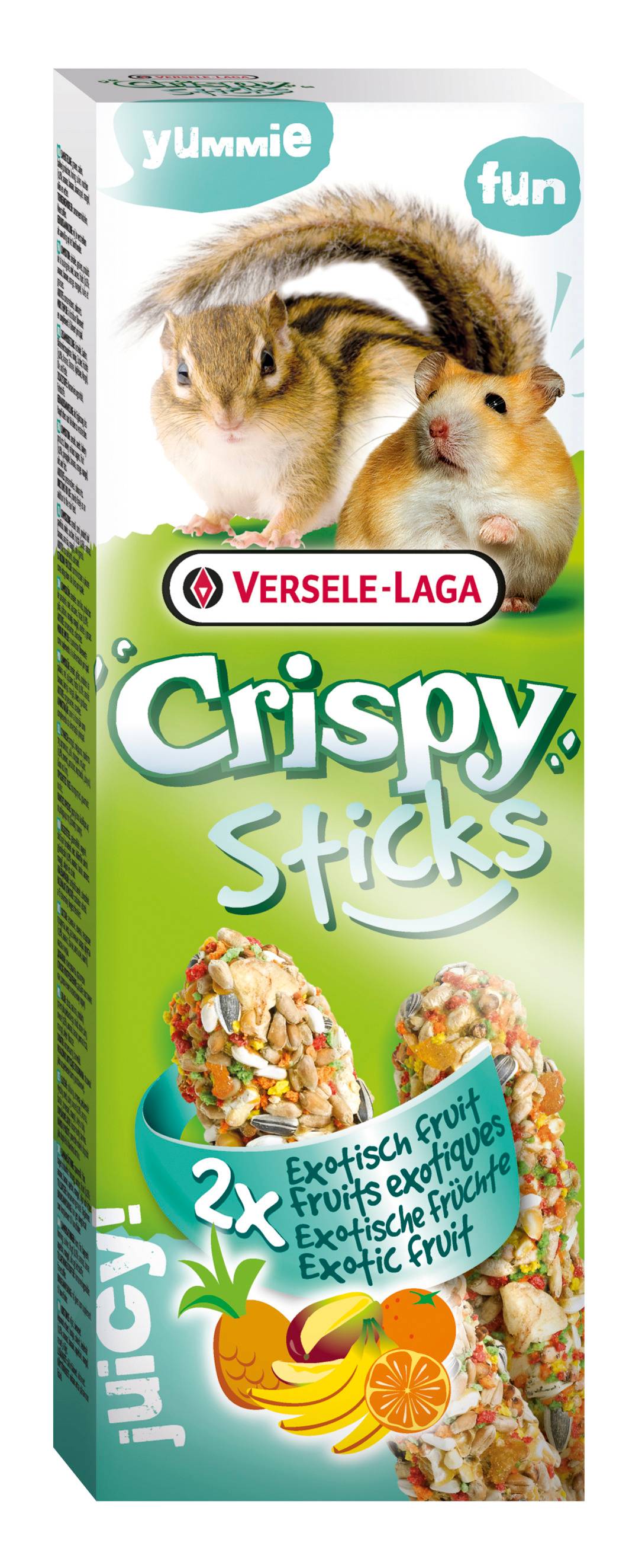 Versele Laga - Crispy Sticks Hamsters-Ecureuils Fruits Exotiques 2x55 gr - Image 1
