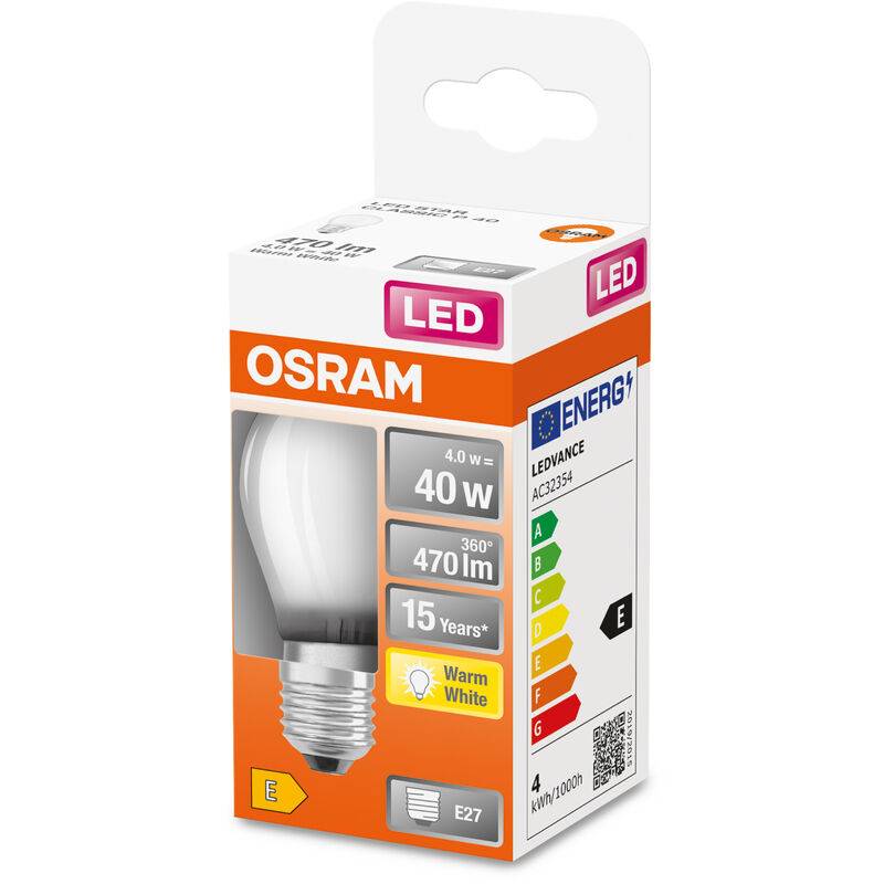 Ampoule LED filament sphérique E27 blanc chaud 4 W – OSRAM - Image 2