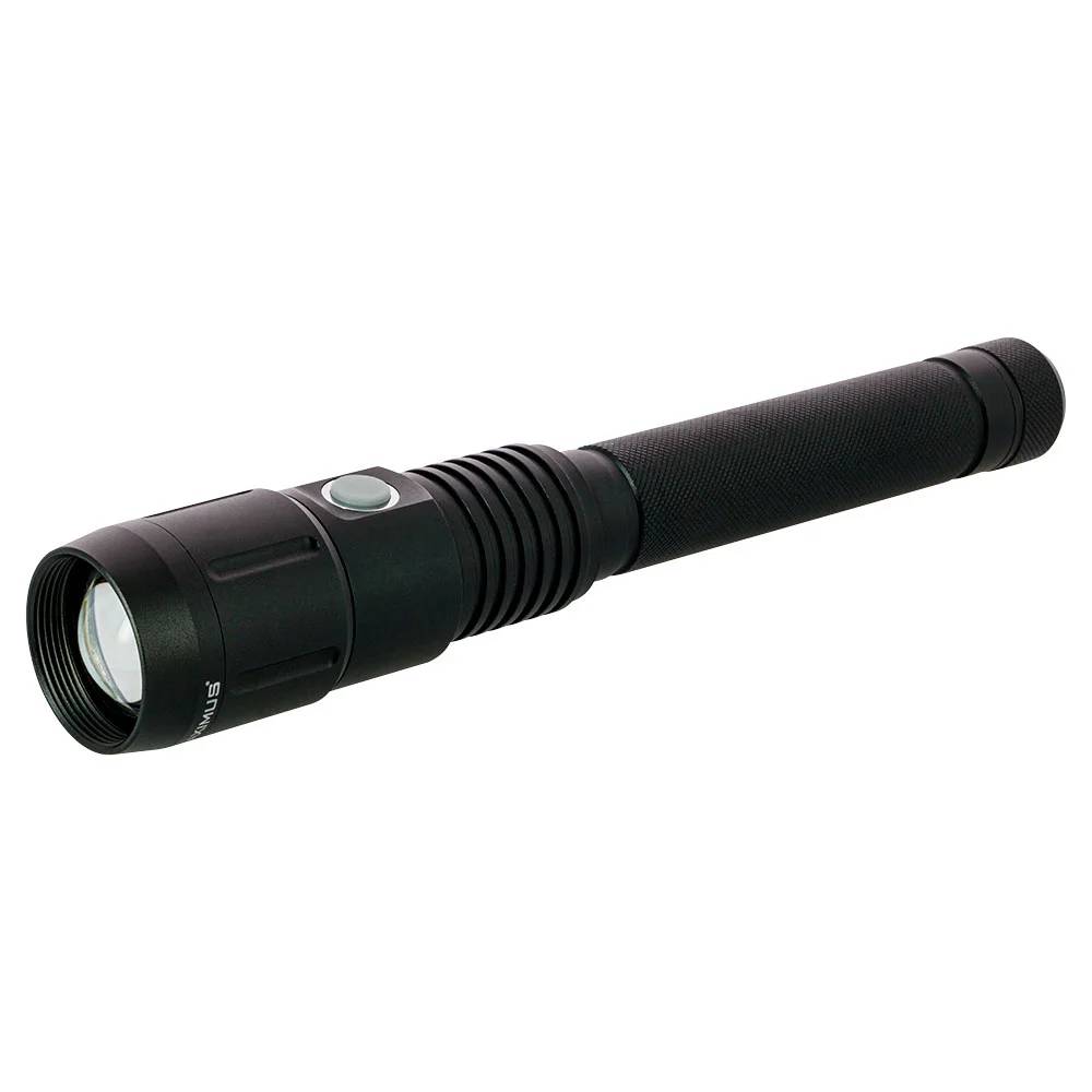 Lampe torche rechargeable aluminium incolore L.26.8 cm P.4.5 cm - Maximus - Image 1