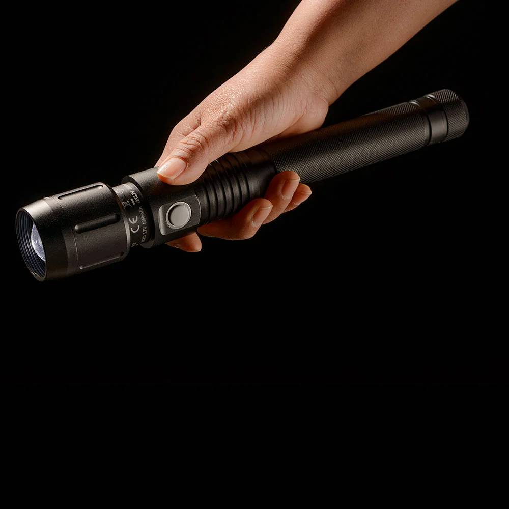 Lampe torche rechargeable aluminium incolore L.26.8 cm P.4.5 cm - Maximus - Image 3