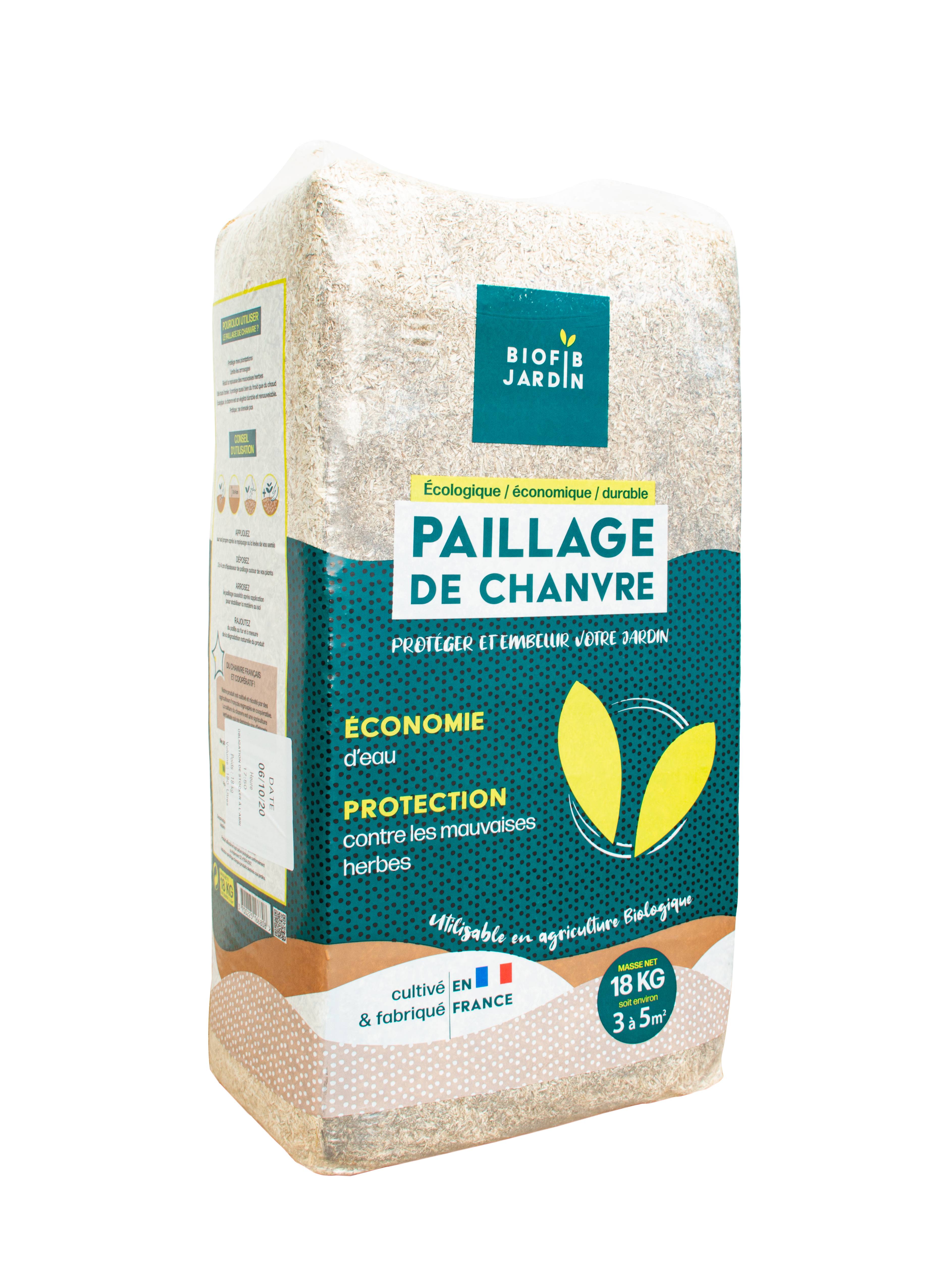 paillage de chanvre biofib jardin
