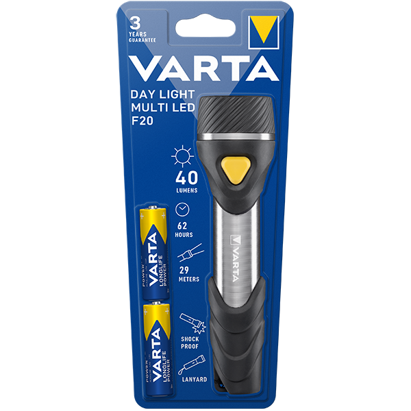 Lampe de poche multi LED aluminium caoutchouc VARTA - Image 1