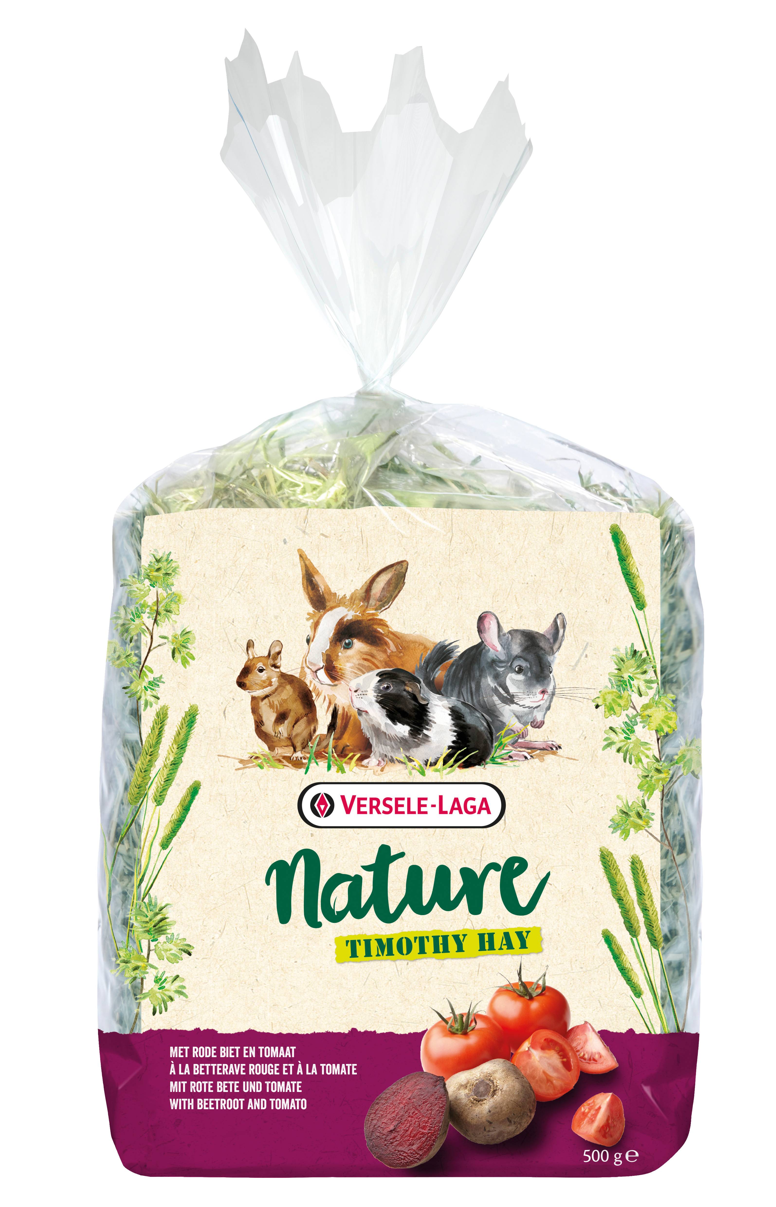 Foin Nature Timothy Hay Beetroot & Tomato rongeurs 500 g - Image 1