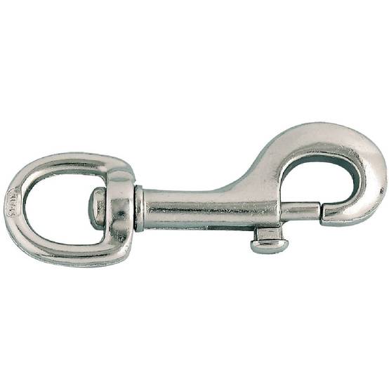 Mousqueton pompe acier nickelé L.75 Ø15 modèle A touret - Chapuis - Image 2