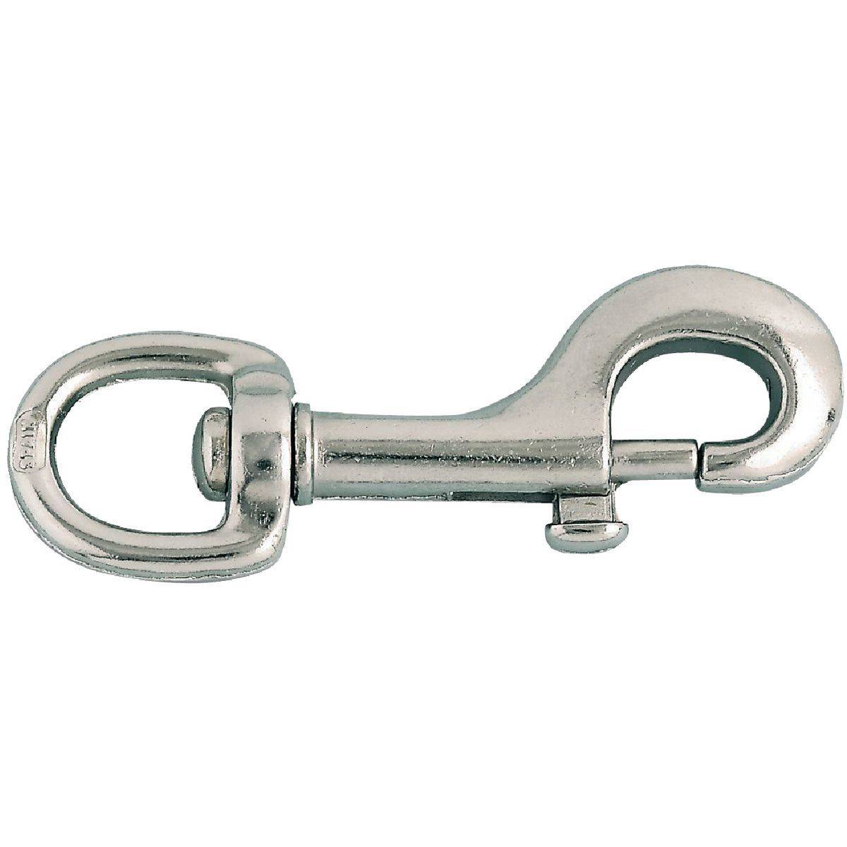 Mousqueton pompe acier nickelé L.75 Ø15 modèle A touret - Chapuis - Image 2