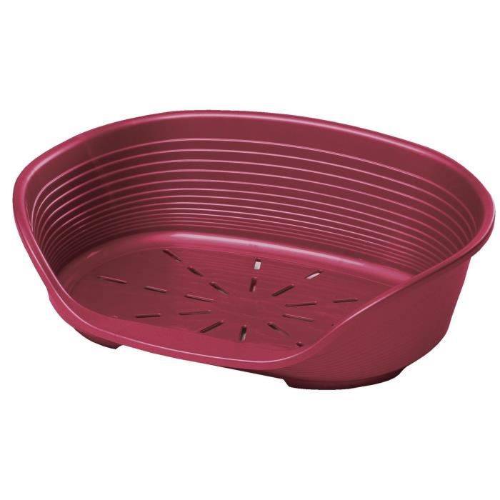Corbeille en plastique Siesta Deluxe 10 bordeaux L.93.5 cm l.68 cm H.28.5 cm pour chien - Ferplast