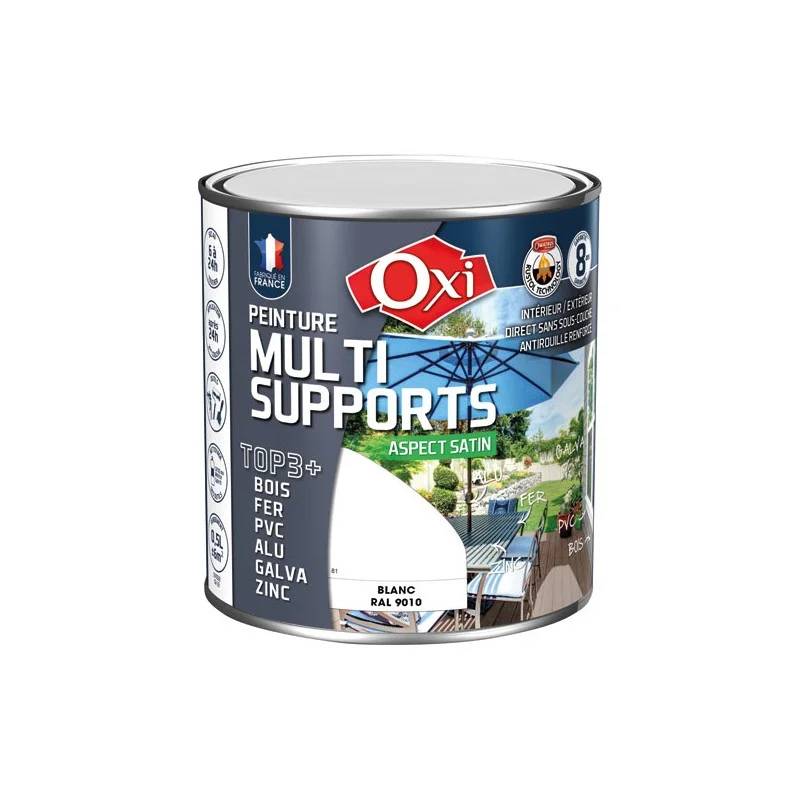 Peinture bois fer PVC satin 500ml blanc - OXI - Image 1