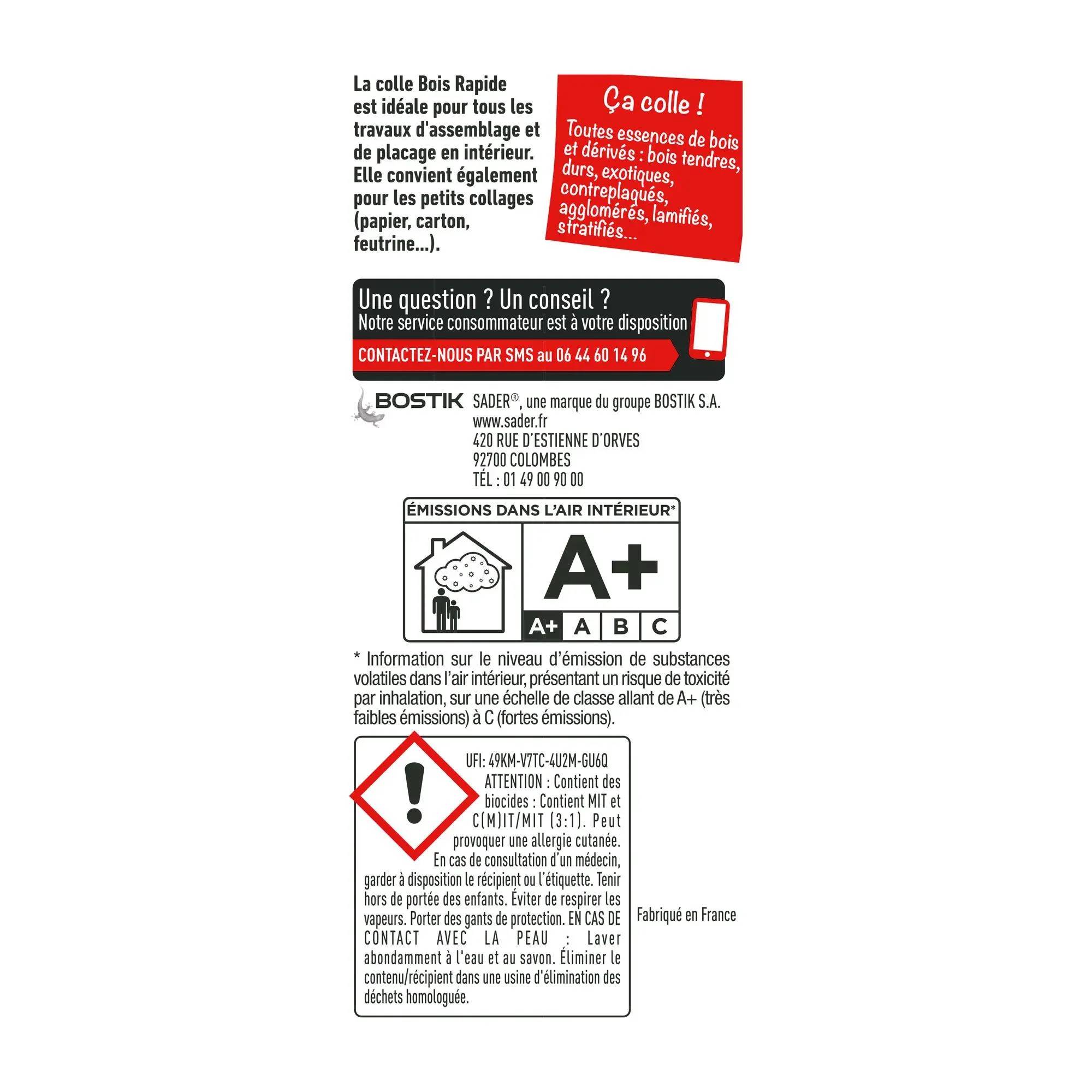 Colle bois prise rapide 55 ml - SADER - Image 4
