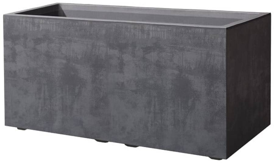 Deroma - Jardinière muret Millennium anthracite 79 x 39 x 39 cm - DEROMA