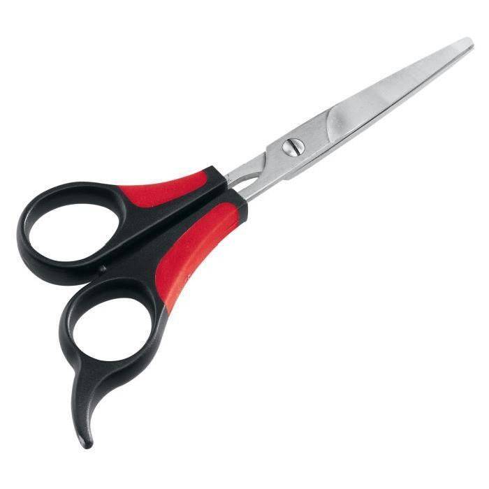 Ciseaux pour toilettage en acier noir et rouge L.16.2 cm l.6.5 cm H.8 cm - Ferplast - Image 1