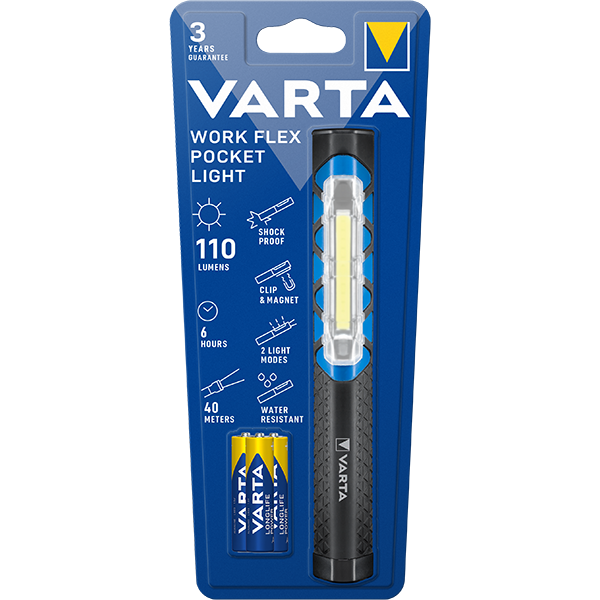 Torche professionnelle LED résistante eau chocs VARTA - Image 1