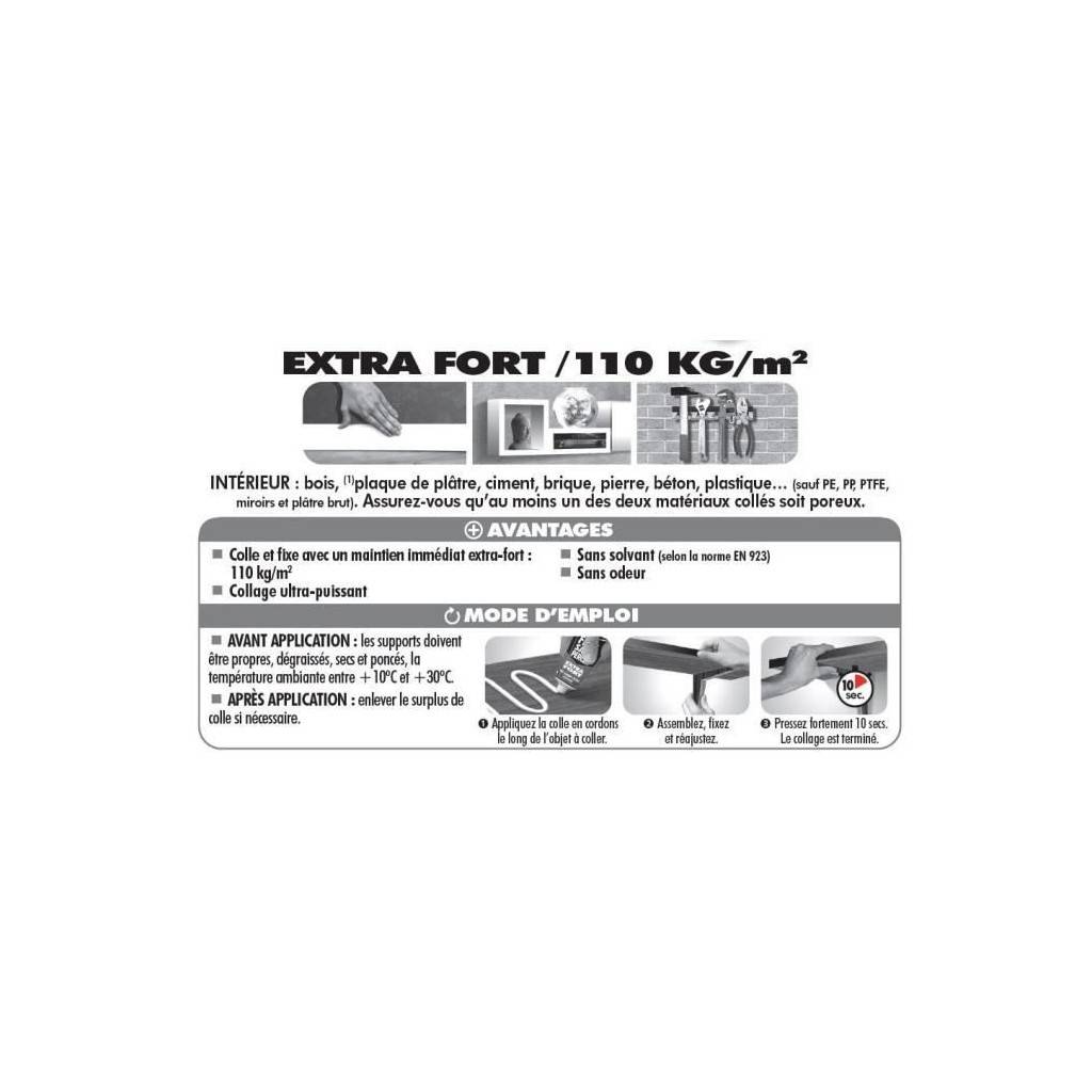 Colle fixer sans percer 55 ml tube souple - Sader - Image 4