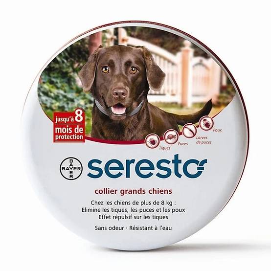 Seresto - Collier antiparasitaire grands chiens gris - Seresto