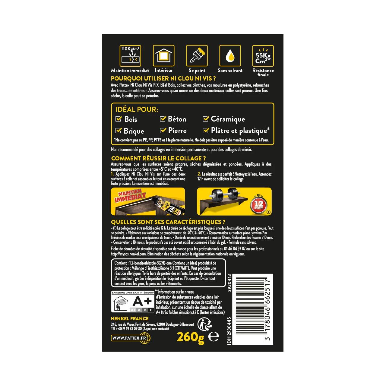 Colle Acrylique Extra Forte Sans Solvant Blanc 260g – PATTEX - Image 6