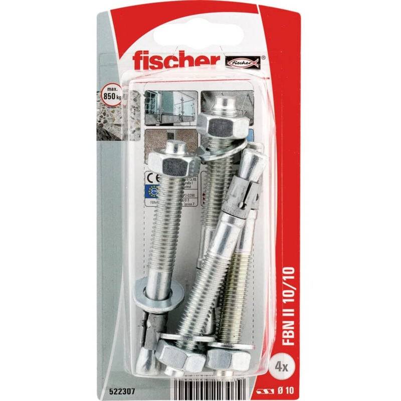 Chevilles d'ancrage acier galvanisé transparent L.10.6 cm Ø10 mm - Fischer - Image 2